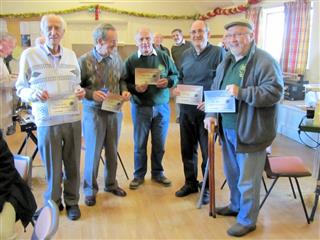 Winners of the December turning of the month certificates